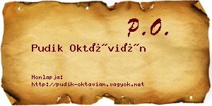 Pudik Oktávián névjegykártya